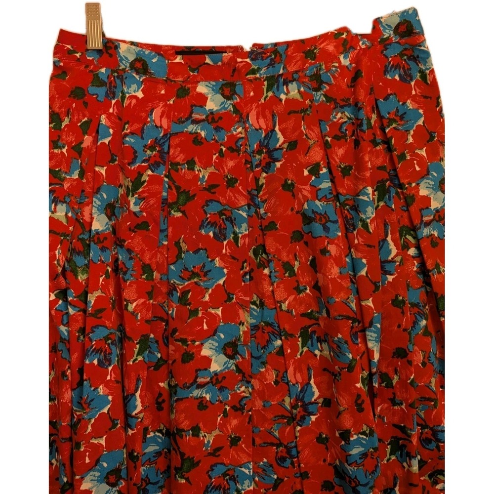 Talbots Pleated Fit And Flare A Line Skirt Womans 10 Vtg Pin Up Memorial Day